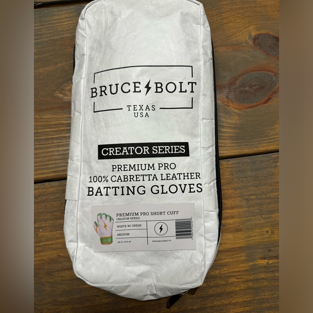 COPY - Bruce bolt batting gloves. King of juco shirt cuff batting gloves.